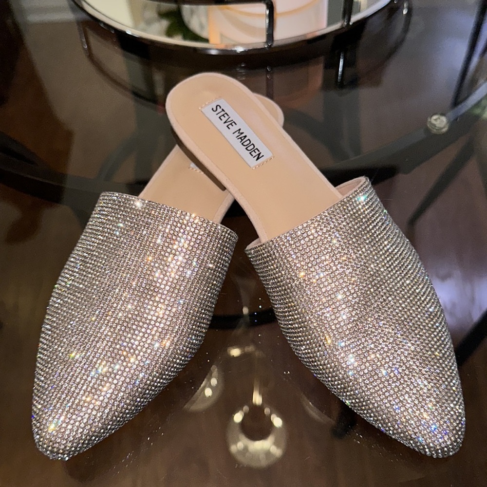 Steve Madden Rhinestone Mules (NEW!) Women’s Size 7.5